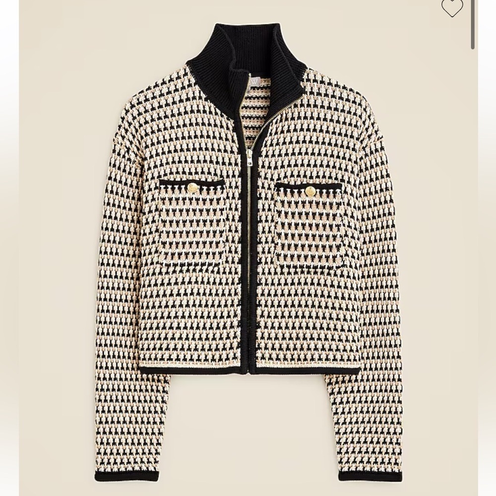 J crew Jacquard sweater-jacket